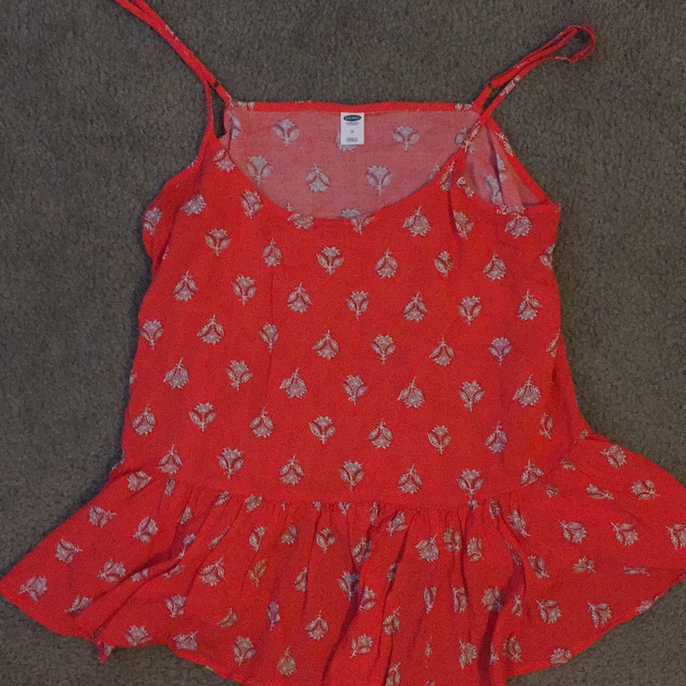 Gap peplum flowy tank- size M